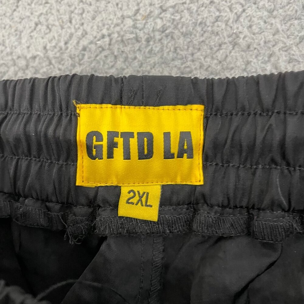 GFTD LA Pants Men 2XL Black Pull On Drawstring Nylon Cargos - Picture 6 of 12
